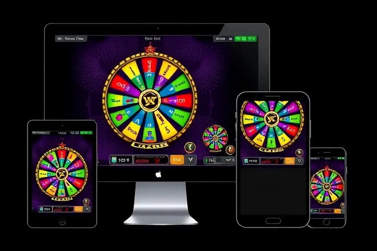 Lucky Wheels em múltiplos dispositivos